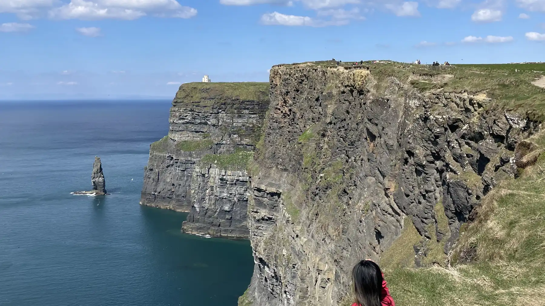 Vania at the Cliffs of Moher in Ireland